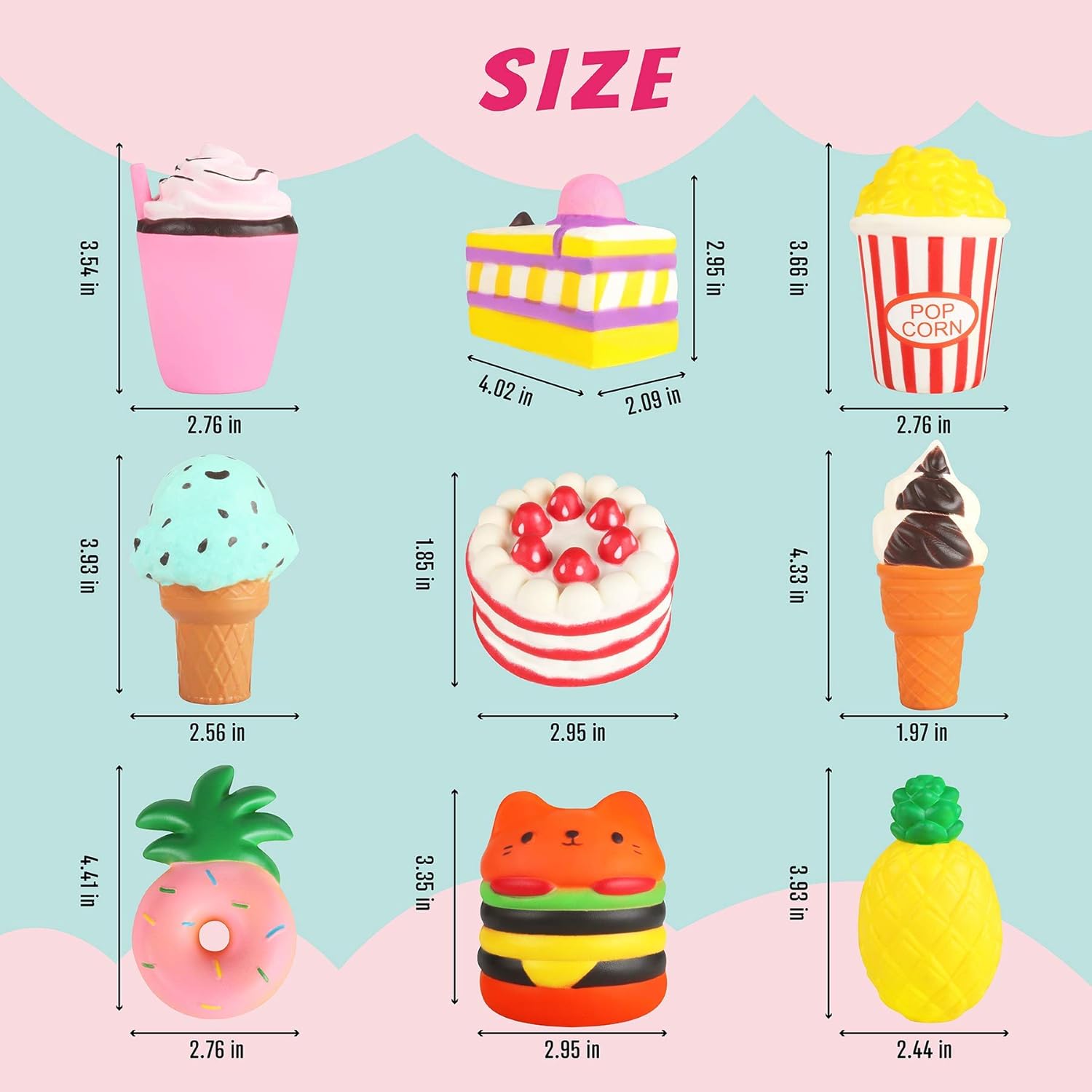 YOYI Slow Rising Squishy Toys, Jumbo Food Squishies Set