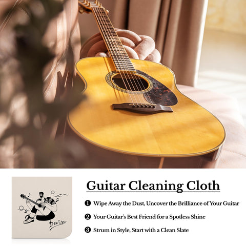 Deviser Guitar Cleaning,All IN ONE Kit,fretboard Lemon oil,Polish,Guitar String-cleaner,Guitar string winder,Cleaning cloth for guitar cleaning and maintenance