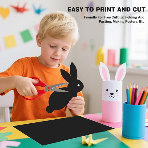 Cardstock 8.5 X 11, 40 Sheets Black Card Stock 75lb/ 200gsm Copy Paper