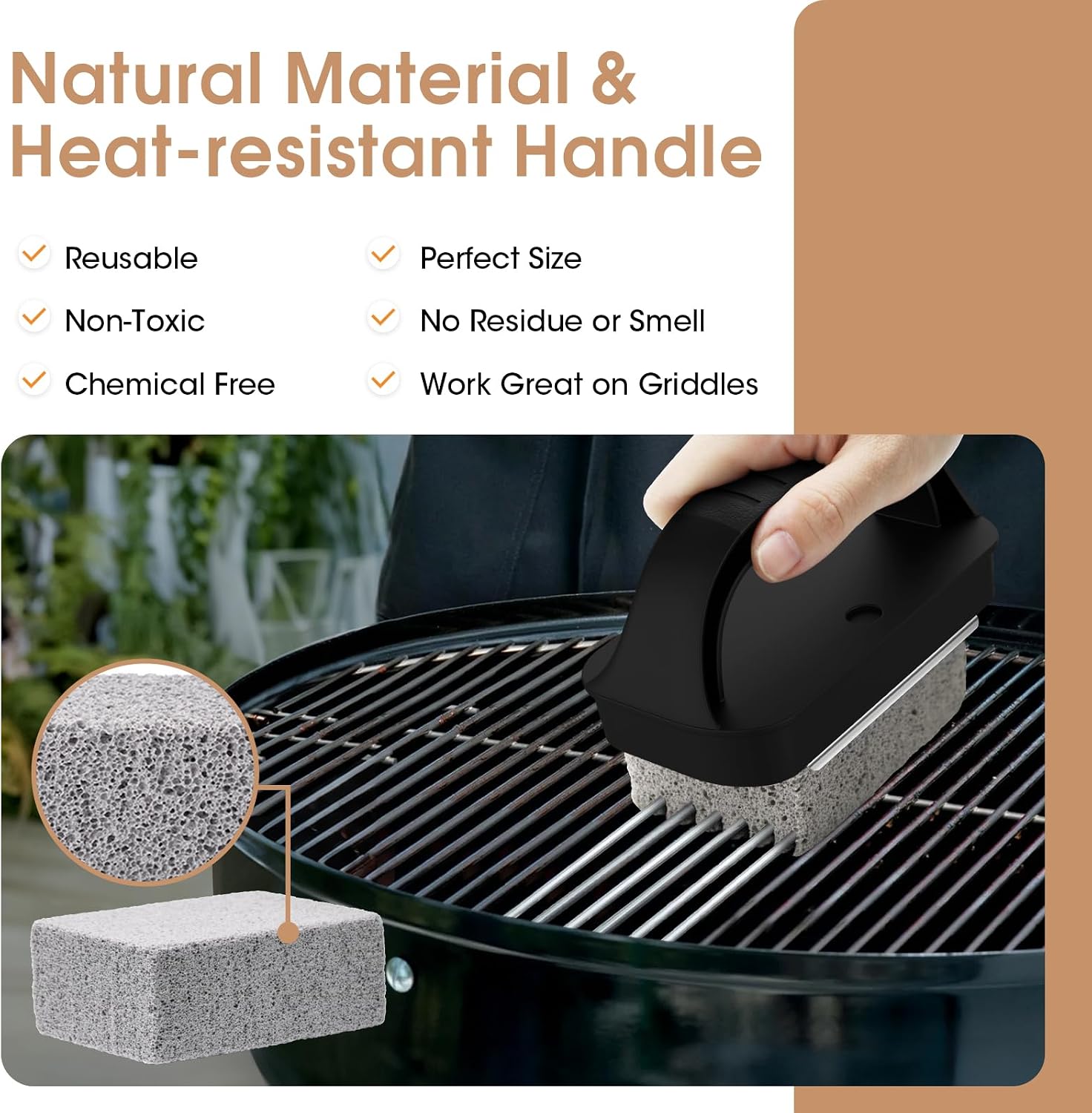 AWEASROY Griddle Cleaning Stone Remove Stains for BBQ, Swimming Pool, Sink