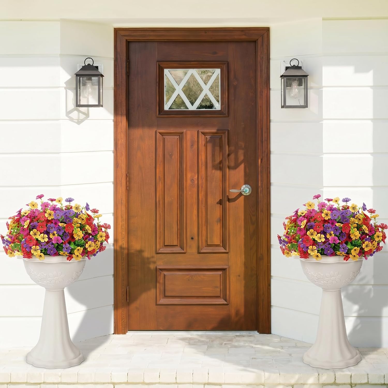 Lifewit Artificial Flowers for Outdoor, Faux Flowers for Garden Decor
