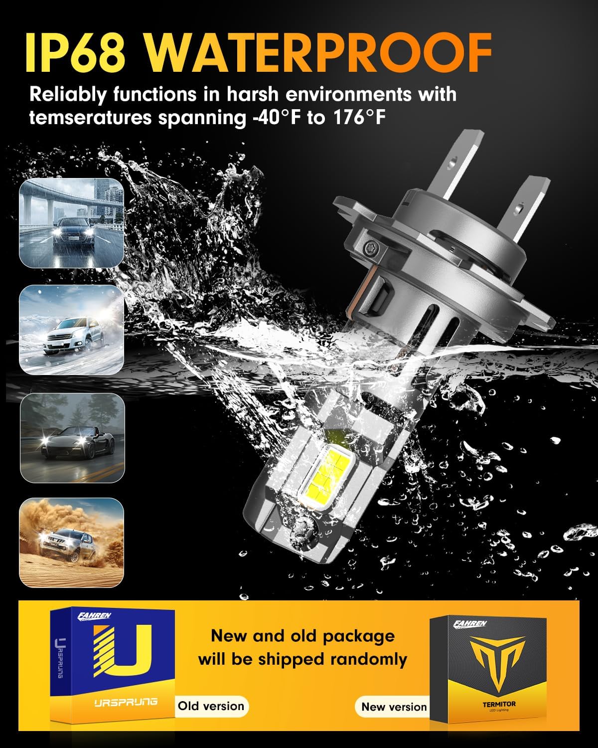 FORENNER FORNNER 2026 NEW H7/H7LL Bulbs, 100000LM 1300% Brightness 6500K Cool White, CANBUS Ready No Adapter Needed, True 1:1 Mini Fit, 85000+ Longer Lifespan, Driving, Fog & Spot Light Assemblies