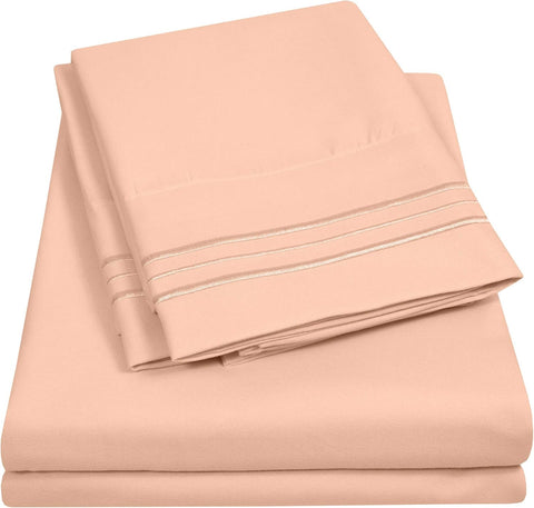 1500 Supreme Collection Extra Deep Pocket Sheets Set - Luxury Soft Bed Sheets, Wrinkle Free, Bedding, Over 40 Colors, 21 inch Extra Deep Pocket, Extra Deep - Cal King, White