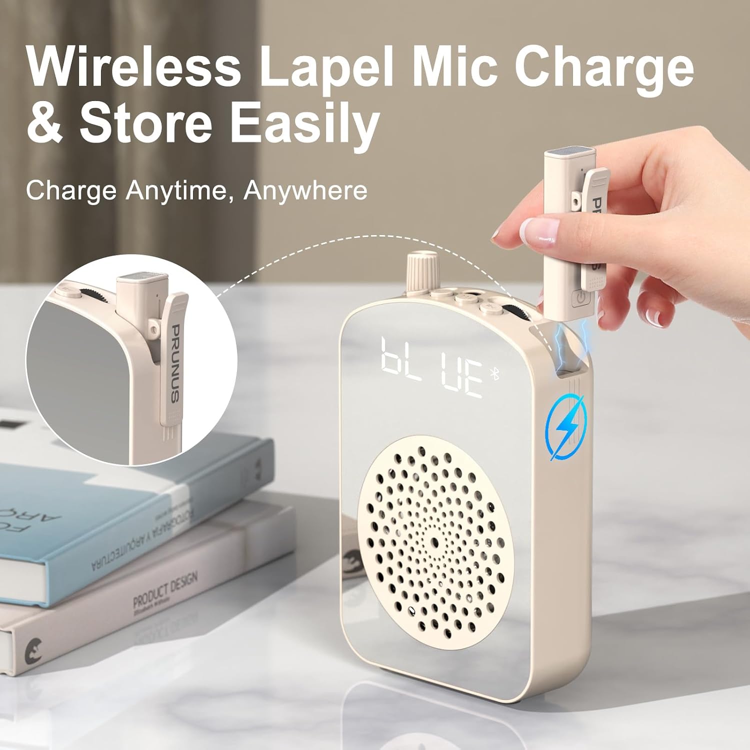 PRUNUS A10 Voice Amplifier Wireless with Lavalier Microphone