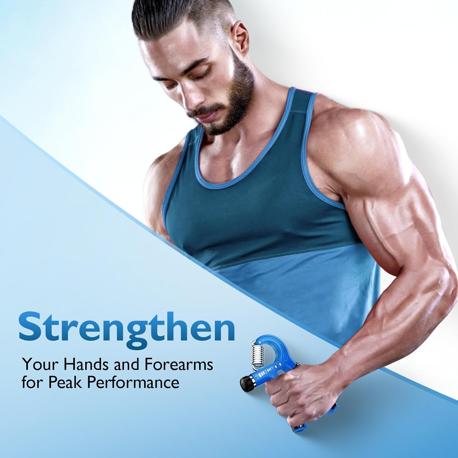 FitBeast Grip Strengthener Forearm Strengthener, Adjustable Hand Grip for Strength Training & Rehabilitation, 10-132 lbs Resistance, Ideal for Athletes and Physical Therapy