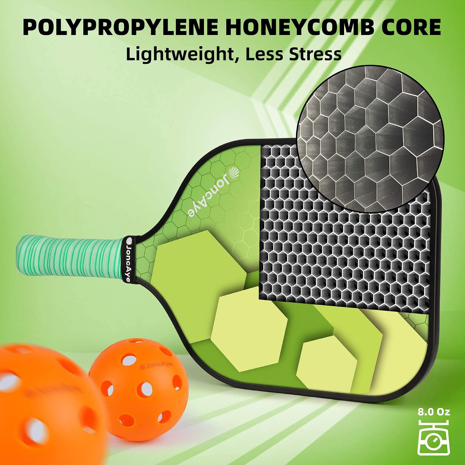 JoncAye Pickleball Paddles Set of 4 or 2 Fiberglass Rackets USAPA Approved