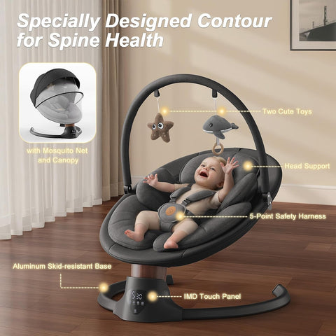 Baby Swings for Infants, FasonBaby Electric Baby Swing with Bluetooth Music