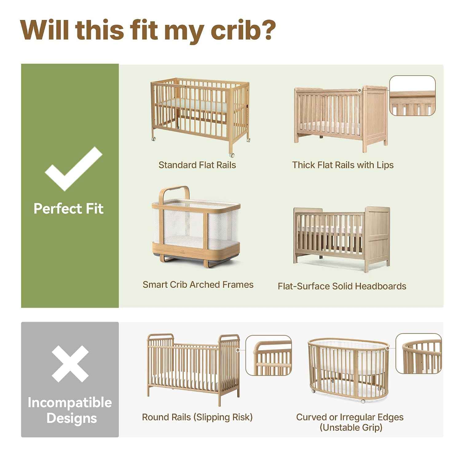 HI BABY MONMENT Crib Mobile Arm - Rotating Baby Mobile Hanger, Natural Beech Wood, Mobile Stand for Crib Nursery Decor, Perfect for Baby Girl or Boys