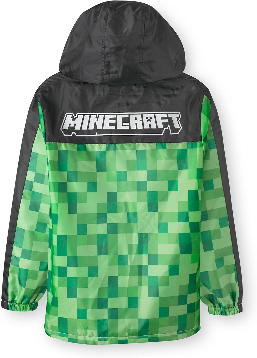 Minecraft Boys Jacket Waterproof Hoodie Creeper Fleece Lined Raincoat