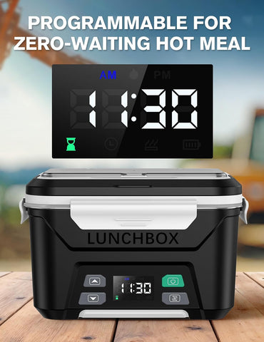 EAST OAK Cordless Electric Lunch Box, Heated Lunch Box for Men with Timer