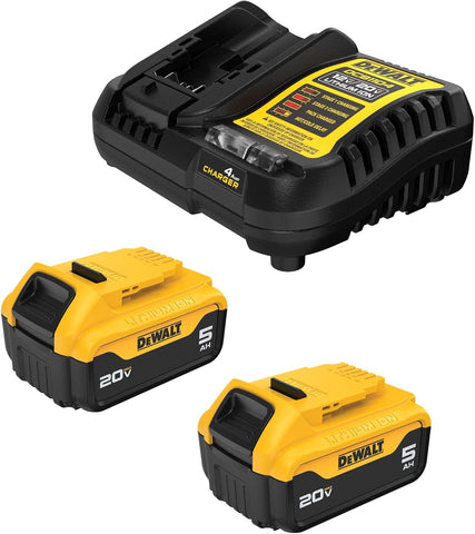 DEWALT 20V MAX Lithium-Ion Battery 2-Pack, 5.0 Ah (DCB205-2c)
