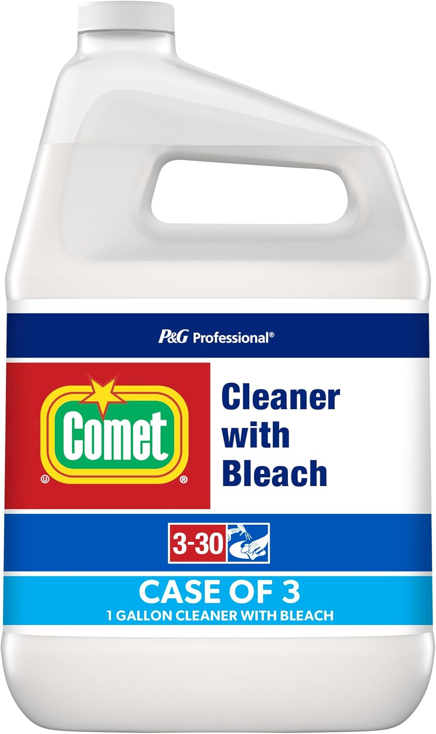 Comet Cleaner w/Bleach Spray for Kitchen & Bathroom Stains (1 gal, 3 pack)