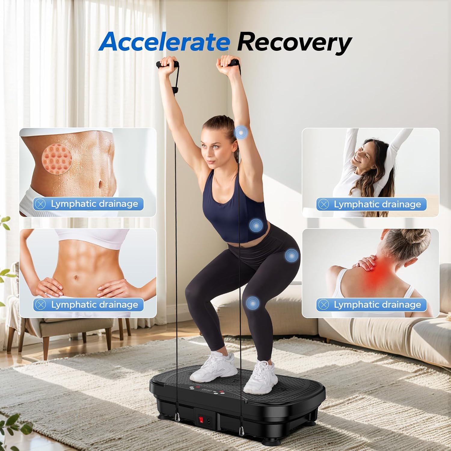 Merach V28 Vibration Plate Exercise Machine with 99 Speeds & Bluetooth