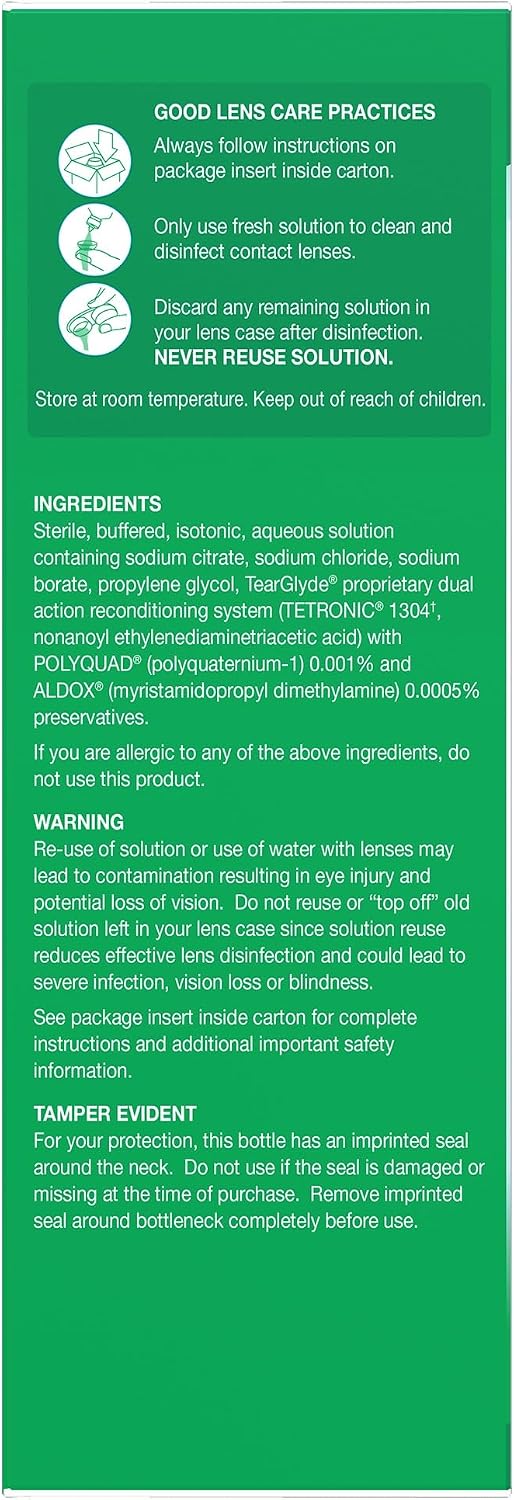 OPTI-FREE Replenish Contact Lens Solution with Contact Lens Case, 2 x 10 oz