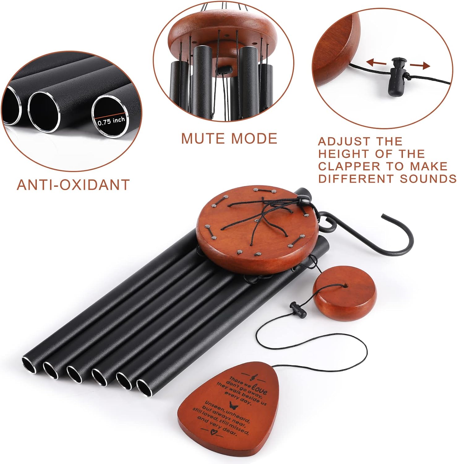 Memorial Wind Chimes, Sympathy Gift for Loss of Loved One, Outdoor Garden