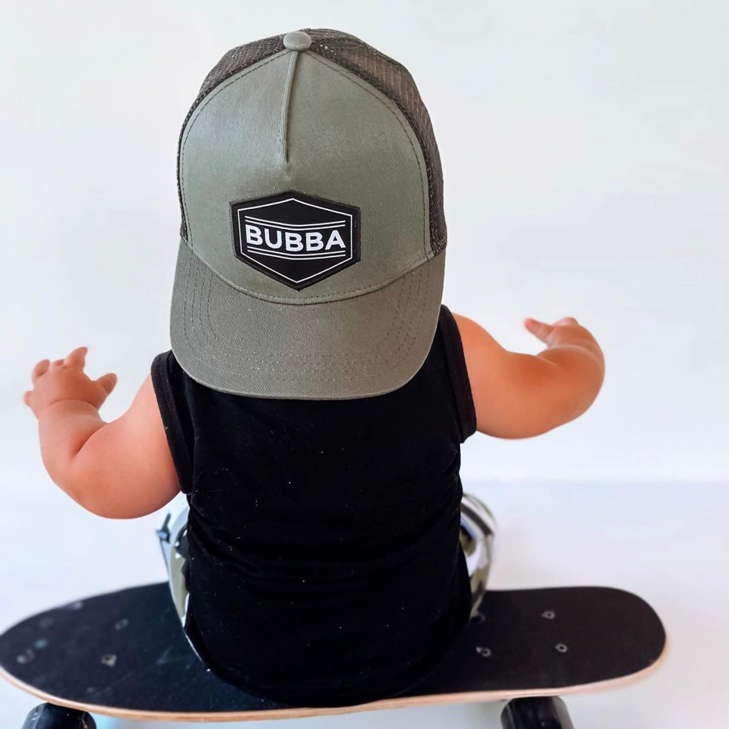 Toddler Hat - Baseball Hat - Baby Bubba Trucker Cap - Infant Newborn Youth Flat Brim Patch Sun Hat for Summer Winter