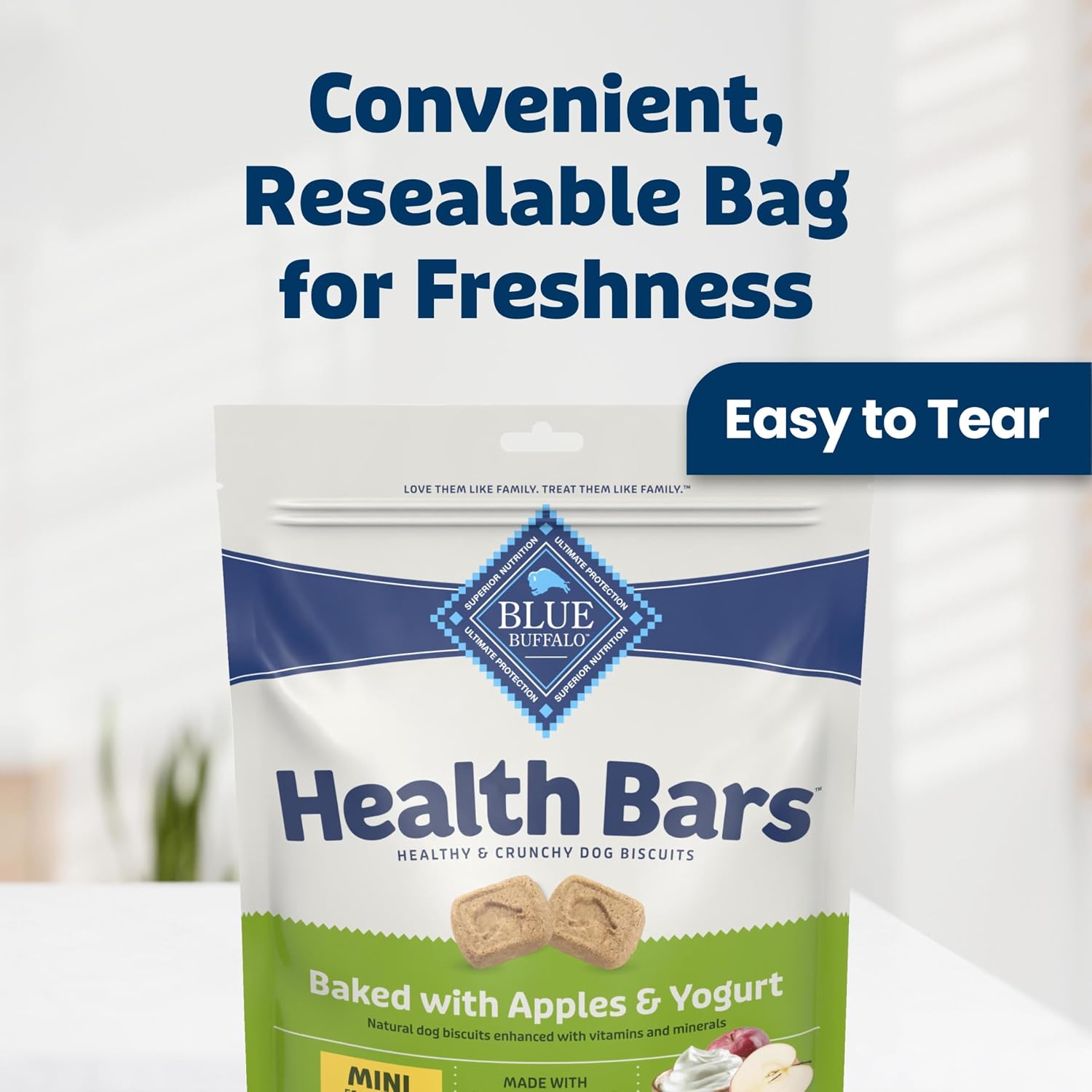 Blue Buffalo Health Bars Apples & Yogurt Mini Dog Biscuits, 16 oz