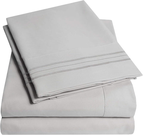 1500 Supreme Collection Extra Deep Pocket Sheets Set - Luxury Soft Bed Sheets, Wrinkle Free, Bedding, Over 40 Colors, 21 inch Extra Deep Pocket, Extra Deep - Cal King, White