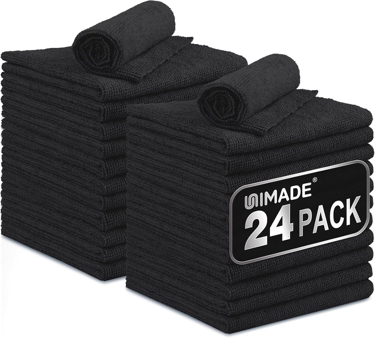 UNIMADE Microfiber Cleaning Cloth, 24 Pack Reusable Microfiber Towels