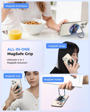 SUPERONE for MagSafe Phone Grip Kickstand, Magnetic Phone Ring Holder