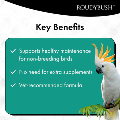 RoudyBush Daily Maintenance Food for Birds - Scientifically Formulated Bird Feed - Bird Food Pellets w/Corn, Wheat, Soy & More - Nutritious & Healthy Feed for Birds (Small, 25lb)