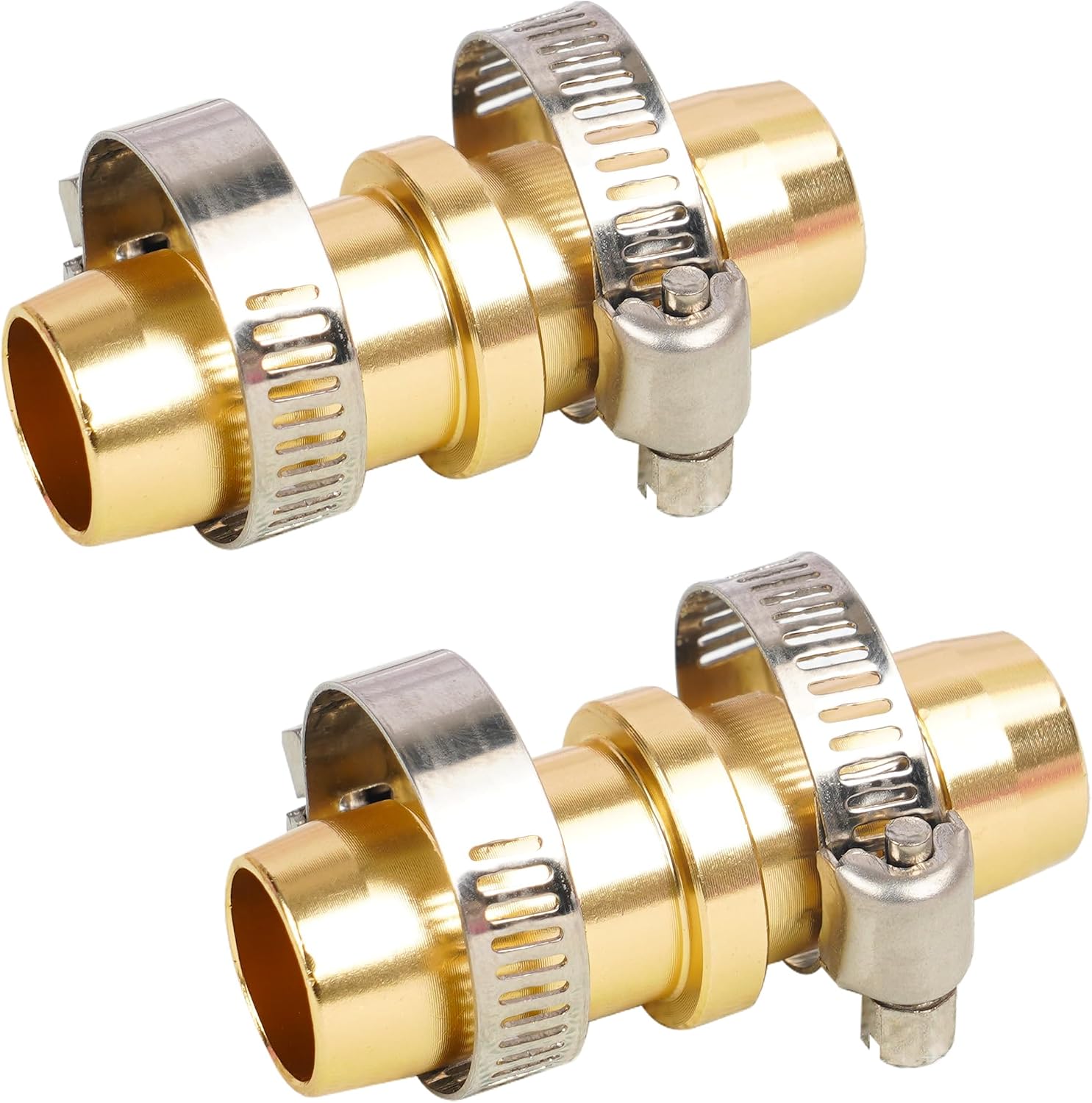 Hourleey 2 Pack Garden Hose Repair Kit, Hose Connector Repair Mender Kit with Stainless Clamp, Fits 3/4"-5/8" Water Hose Repair Fittings