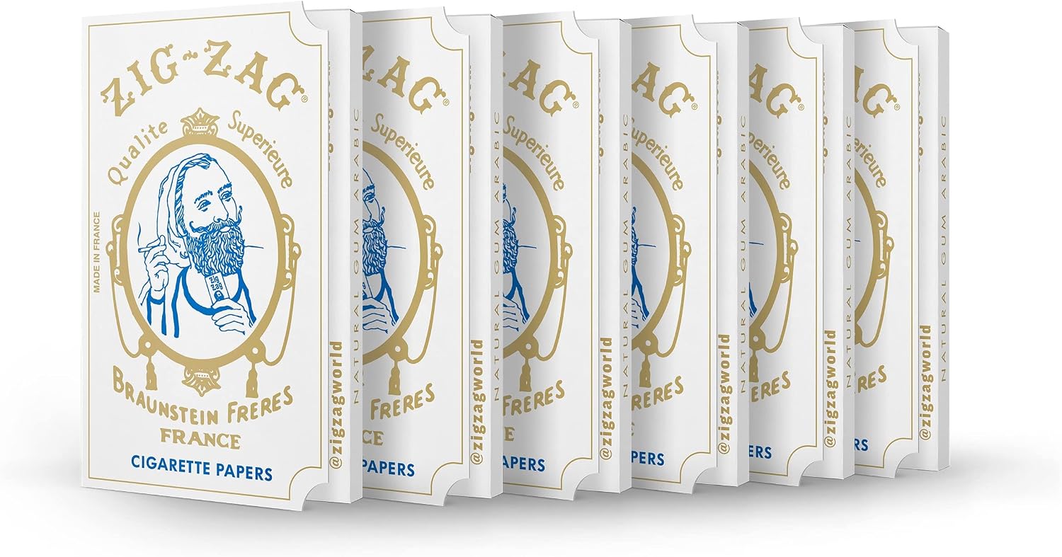 Zig Zag Original White Rolling Papers - 70mm, 48 Booklets (32 Sheets Each) - Premium Slow Burn & Consistent Seal