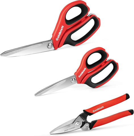 Goldblatt 3PCS Heavy Duty Scissors, Multipurpose Shop Scissors
