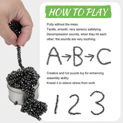 Matassari 550pcs Fidget Toy, Sensory Toys for Adults & Teens（Black）