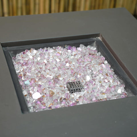 Skyflame Rose Gold Reflective Fire Pit Glass Rocks for Fireplace Fire Pit