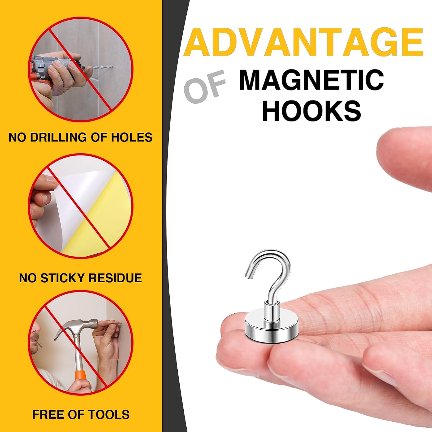 DIYMAG Magnetic Hooks 15pcs 30lbs Cruise Essentials 2026 Magnet Hook
