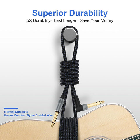2 Pack Premium TRS Cable 10FT, Noise Free & Long-Lasting