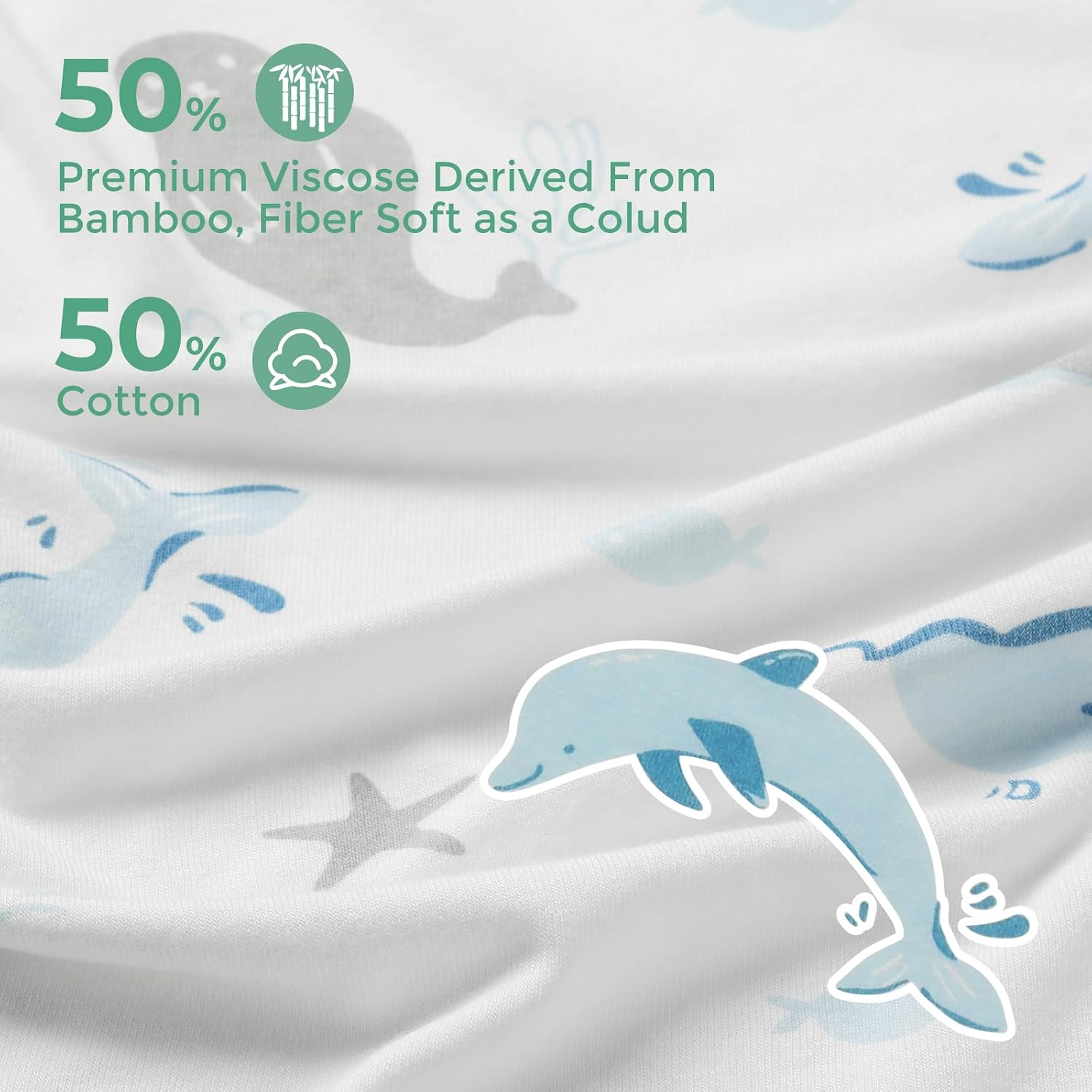 Momcozy Baby Towels, Soft Absorbent Bath Towel for Newborn&Toddler,Whale