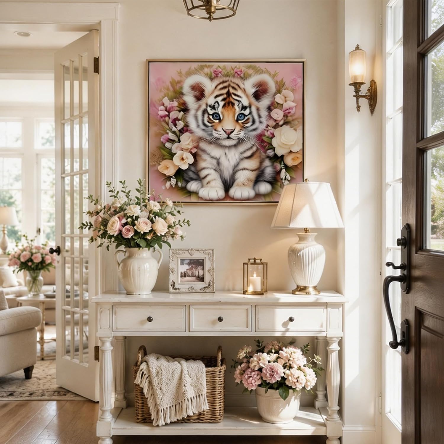 Tiger Diamond Art Kits for Adults, 5D Diamond Painting for Adult Beginners