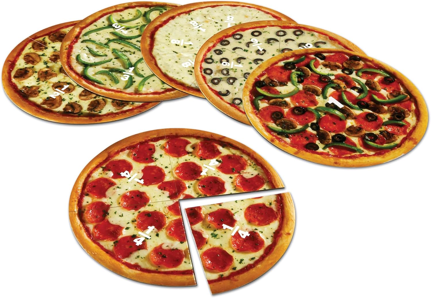 Learning Resources Magnetic Pizza Fractions - Montessori Math Manipulatives, Addition and Subtraction, Critical Thinking Skills, Classroom Must Haves, Homeschool Supplies, Gifts for Students