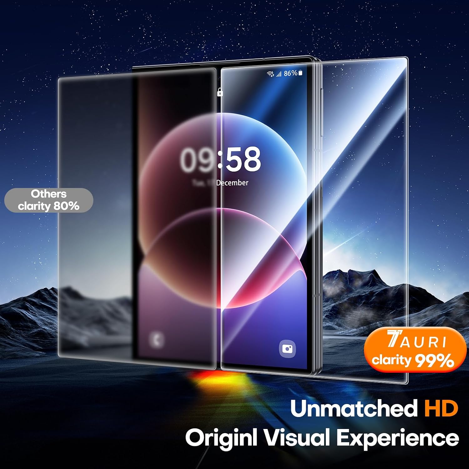 TAURI 2 Pack for Samsung Galaxy Z Fold 8 Screen Protector