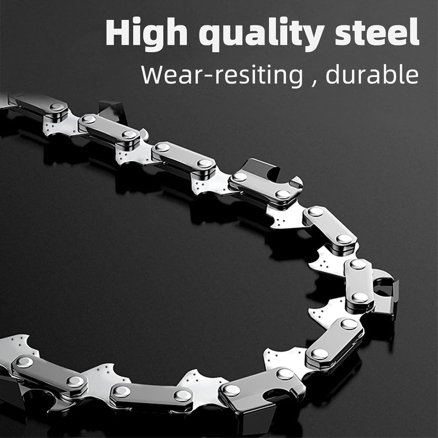 4 Pack 10 Inch Chainsaw Chain S40 3/8" LP Pitch .050" Gauge 40 Drive Links, 10-inch Replacement Chains Fits Remington, Greenwork, Sunjoe, Worx, Craftsman and More