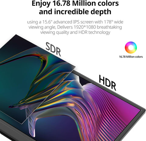 Anyuse 15.6" FHD IPS USB-C HDMI Portable Monitor