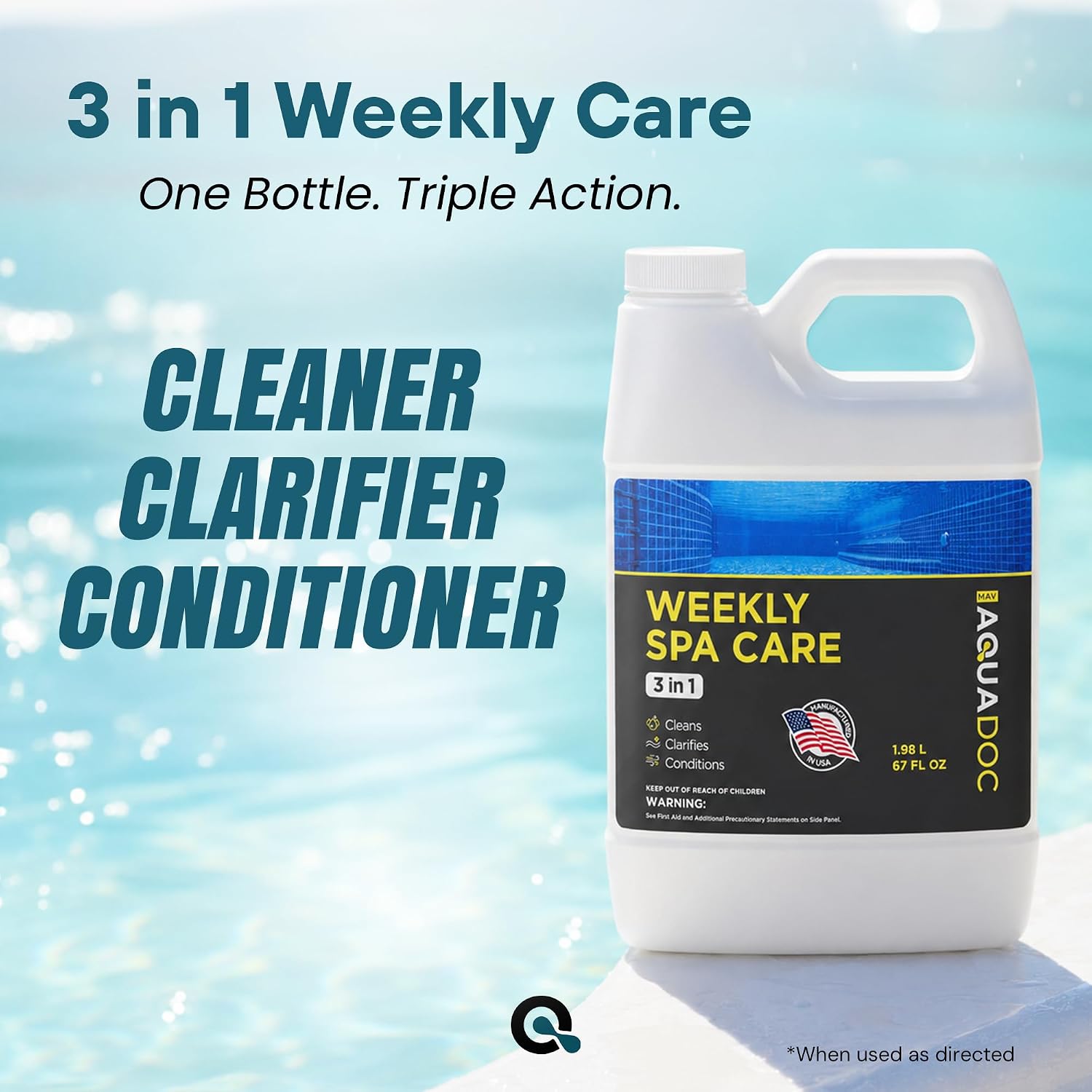 AquaDoc 3 in 1 Hot Tub Weekly Care - 67 oz