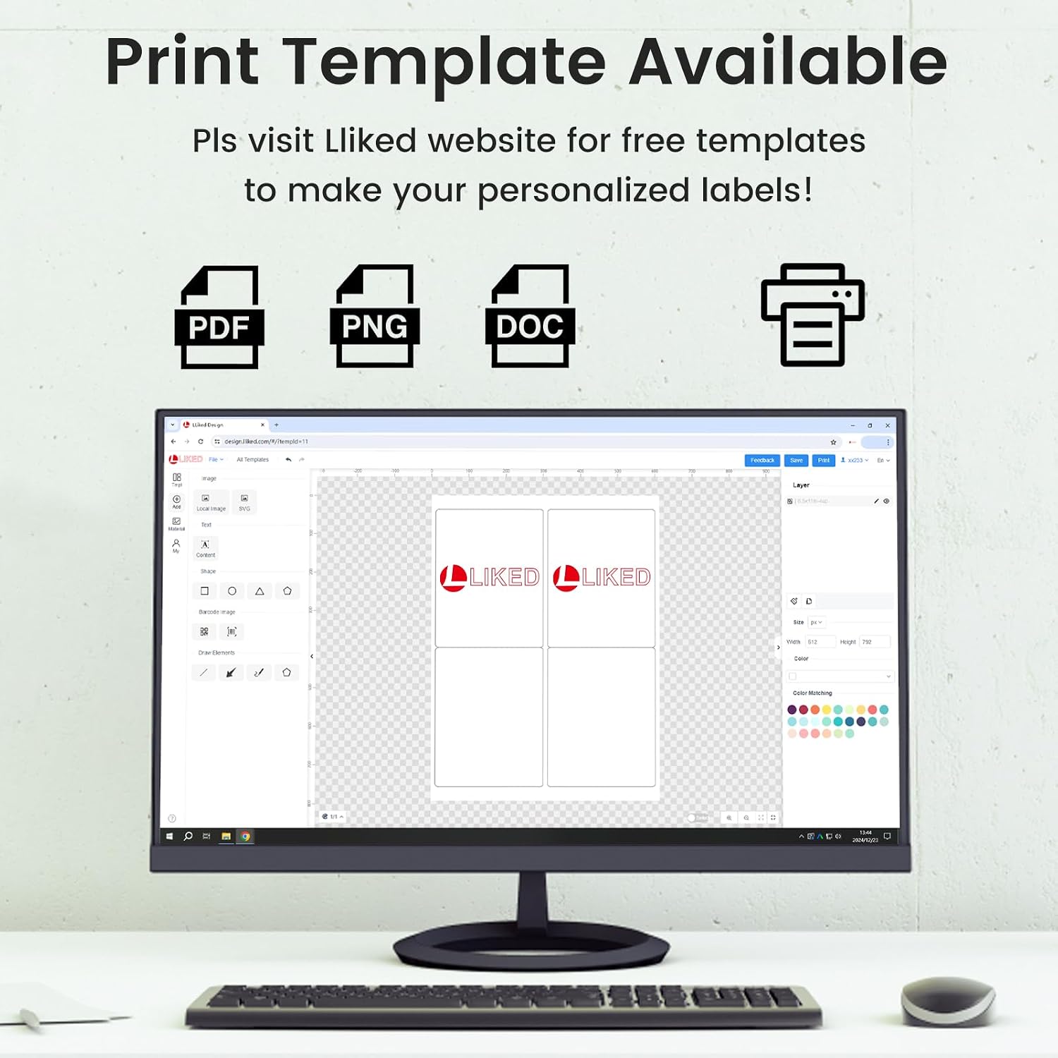 L LIKED 4"x5" Matte White Printable Address Stickers 120 Labels 30 Sheets