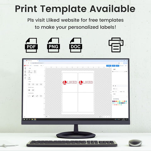 L LIKED 4"x5" Matte White Printable Address Stickers 120 Labels 30 Sheets