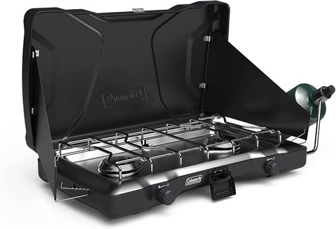 Coleman Triton 2-Burner Propane Stove, Portable Camping Cooktop
