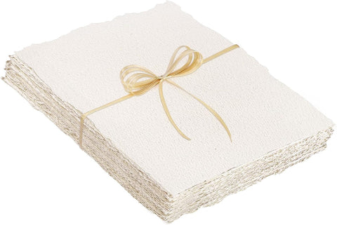 Prudiut Cotton Watercolor Paper 25 Sheets 4 x 6 in, 300 GSM, Deckled Edge