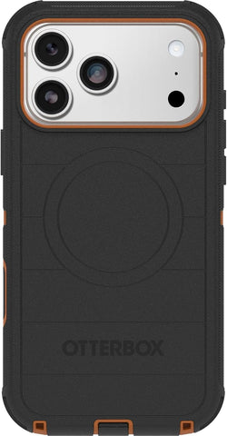 OtterBox iPhone 17 Pro Max (Only) - Defender Series Case - Black Chateau (Black & Orange) - Snaps on MagSafe - Tough - Rugged & Durable