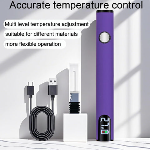 Wlizyzfhy Rechargeable Thread Burner kit，Tool Burning Pen(blue)