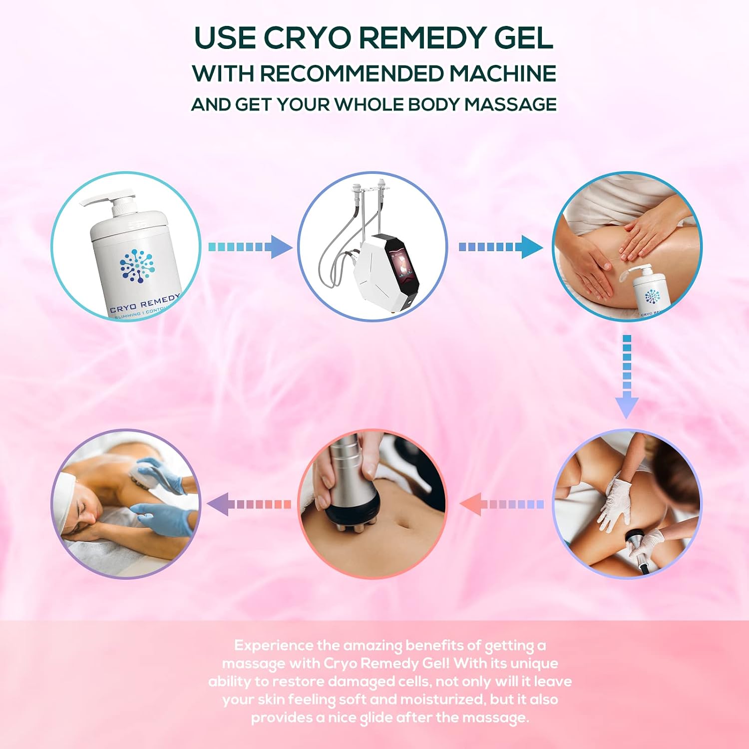 Cryo Conductive Thermal Gel with Hyaluronic Acid – 32oz | Professional RF, EMS, Slimming, Cellulite & Laser Hair Removal Gel for Spa & Clinic Use