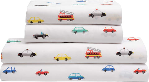 MALLARY BY MATTHEW Kids Super-Soft 100% Microfiber Print Sheet, Sports, Queen