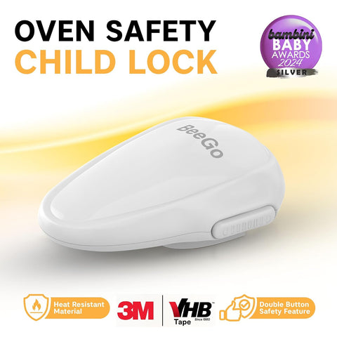 BeeGo Oven Lock Child Safety, Heat Resistant No Drill Baby Proof Door Latch