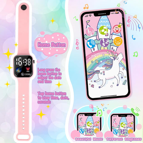 Oisacirg Play Purse 32PCS with Watch Makeup, Princess Toys for Girls 3-12