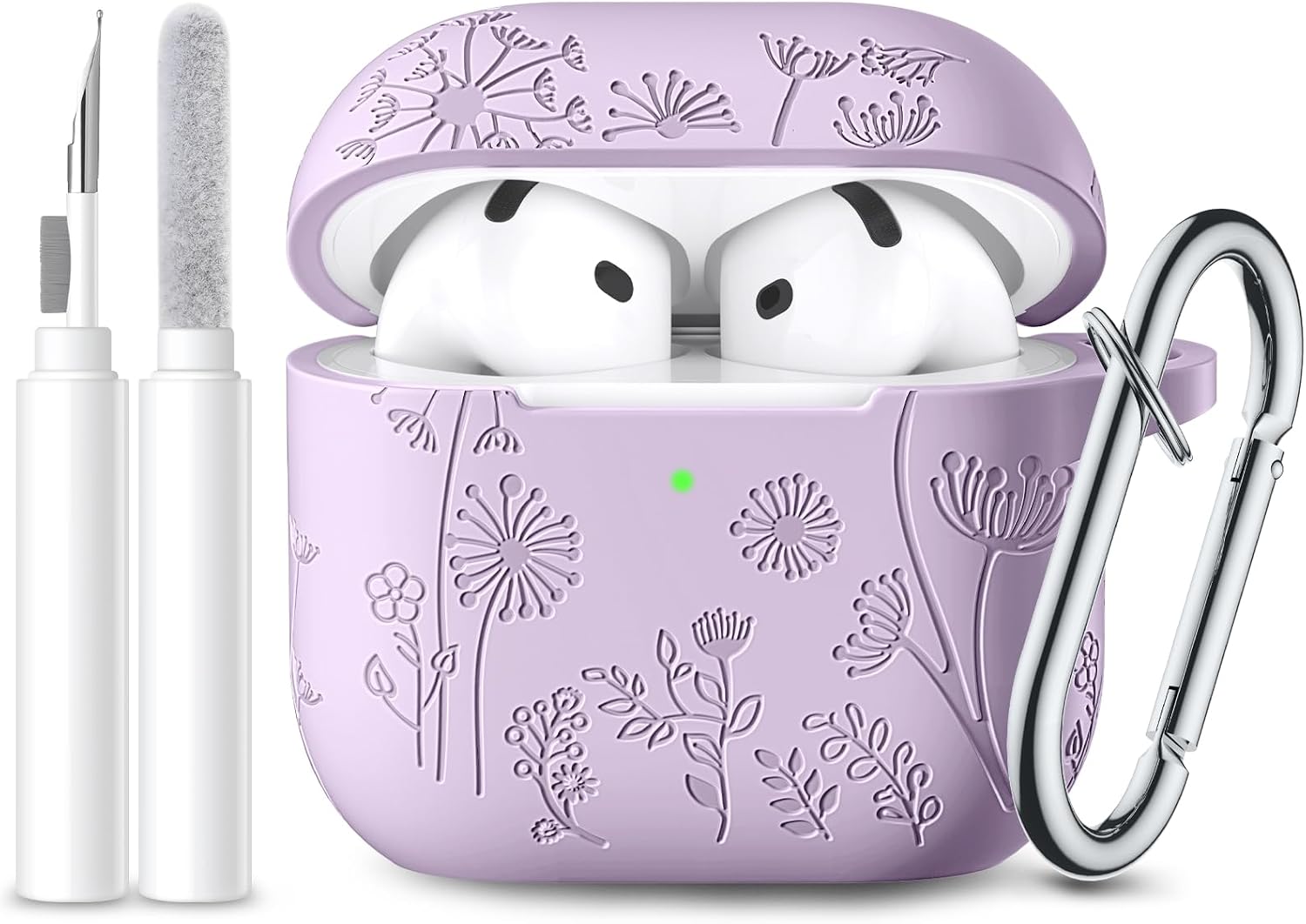 Lerobo for AirPods 4 Case with Cleaner Kit & Keychain, Lavender